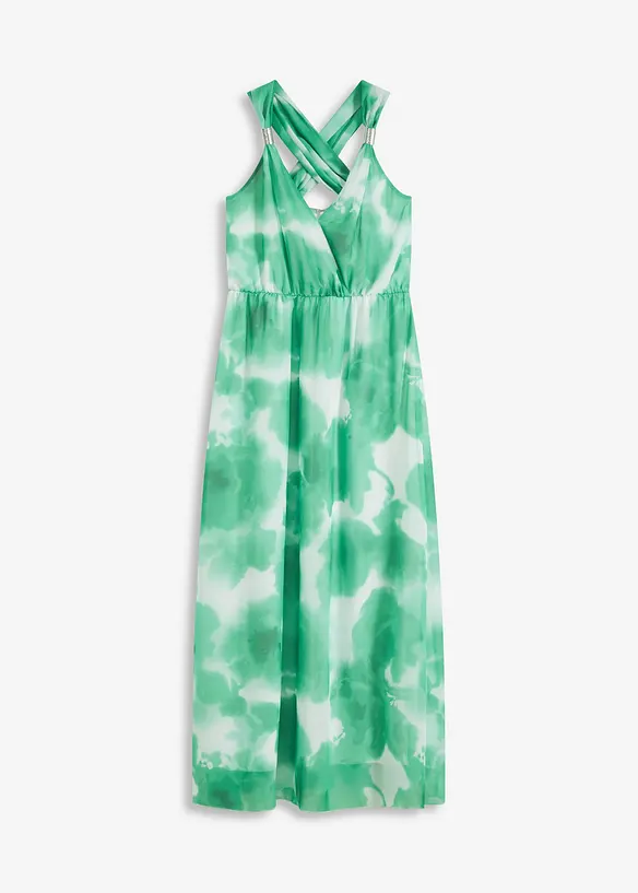 Chiffonkleid mit Trägern und Accessoire-Dekor, bonprix