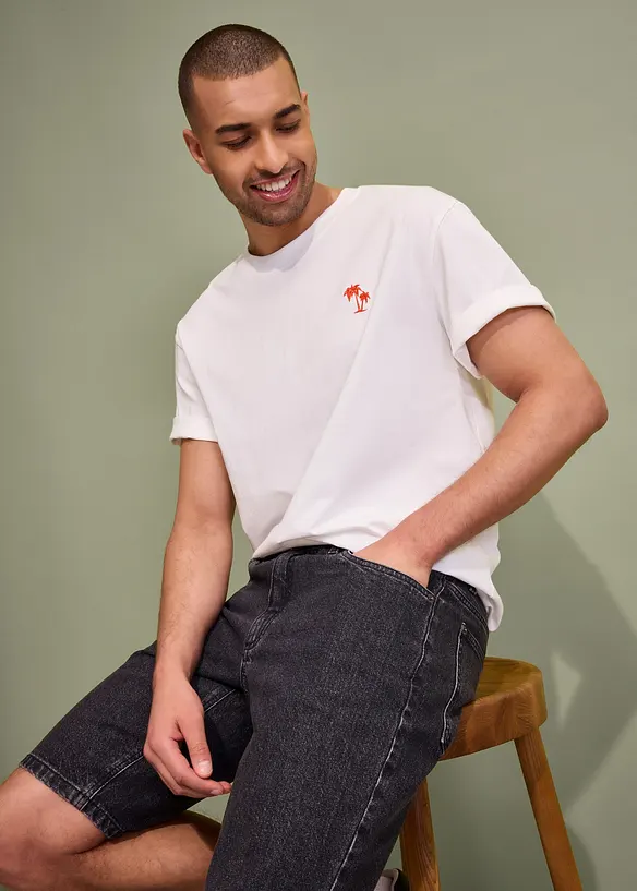 Stretch-Jeans-Bermuda, Relaxed Fit, bonprix