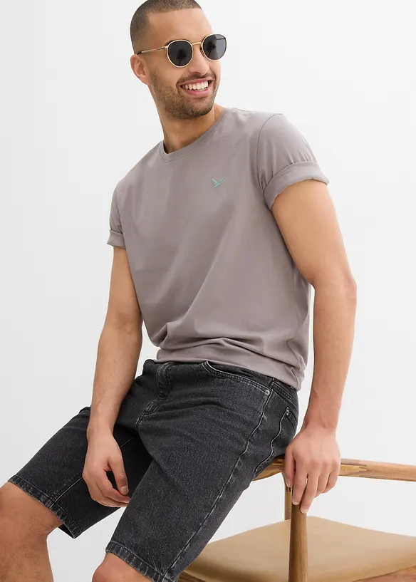 Stretch-Jeans-Bermuda, Relaxed Fit, bonprix