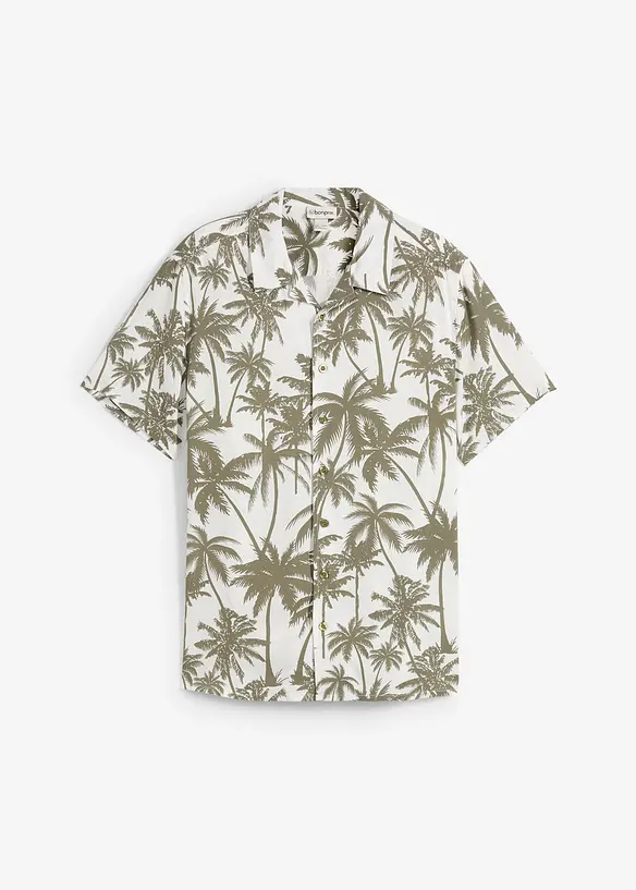 Chemise manches courtes Slim en viscose, bonprix