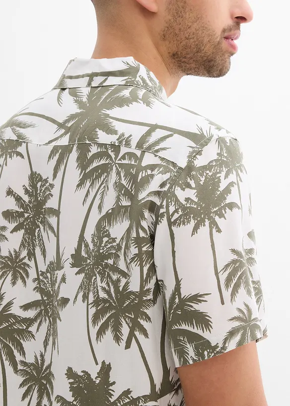 Chemise manches courtes Slim en viscose, bonprix