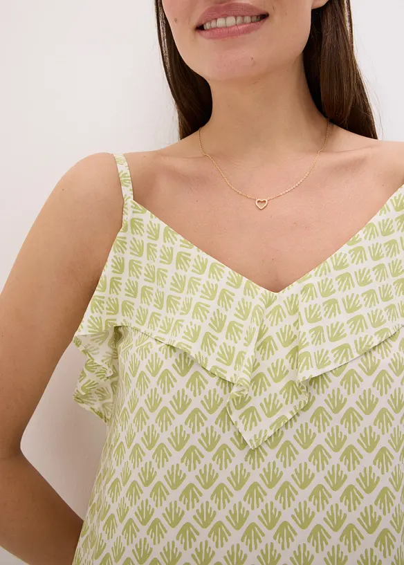 Midikleid mit Rüsche, bonprix