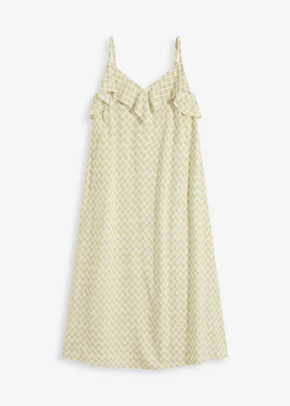 Midikleid mit Rüsche, bonprix