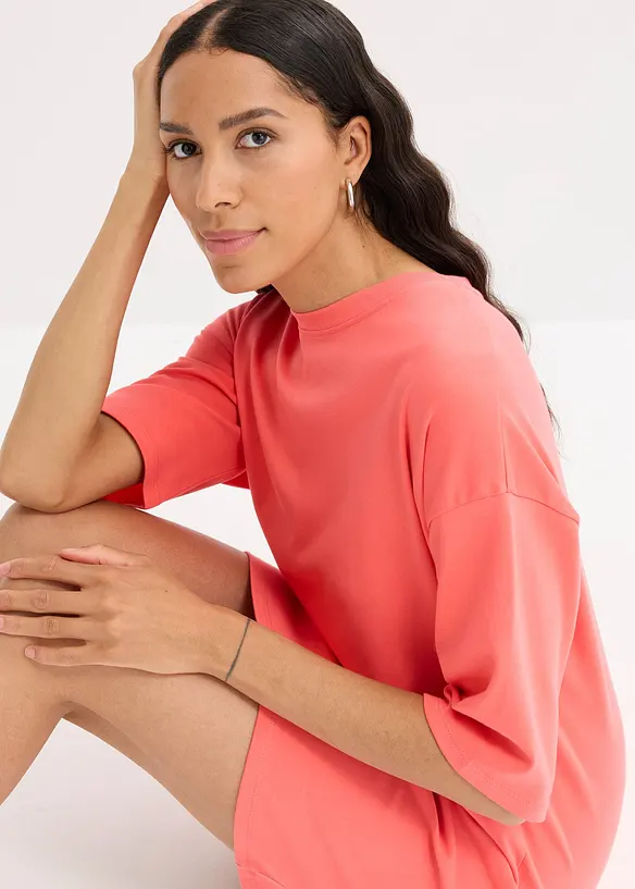 Robe T-shirt en coton épais, bonprix