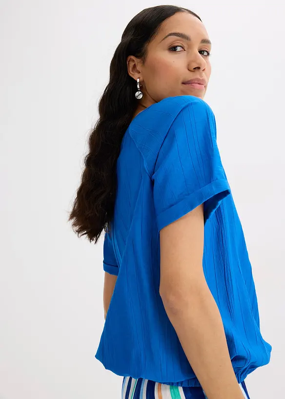 Blouse manches courtes en viscose mélangée, bonprix