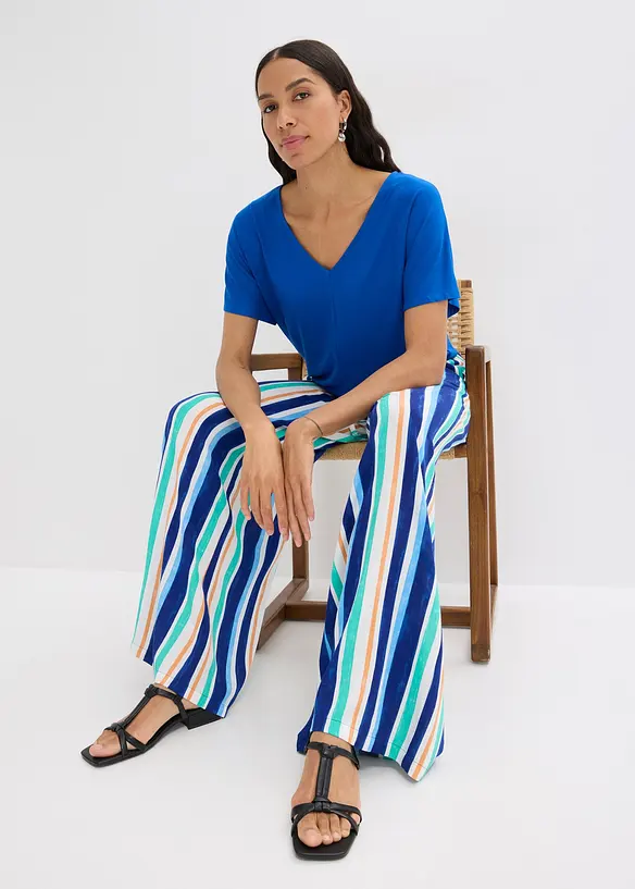 Pantalon large en viscose fine, bonprix