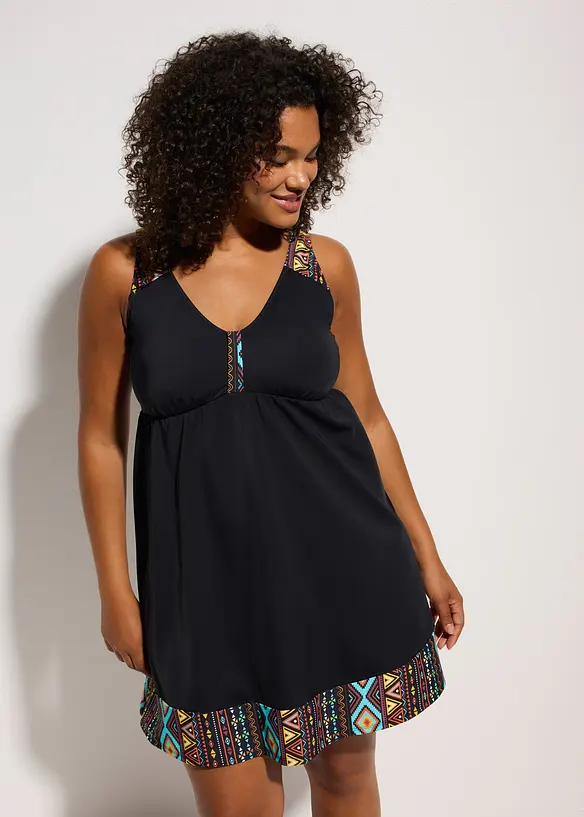 Robe de bain grande stature en polyamide recyclé, bonprix