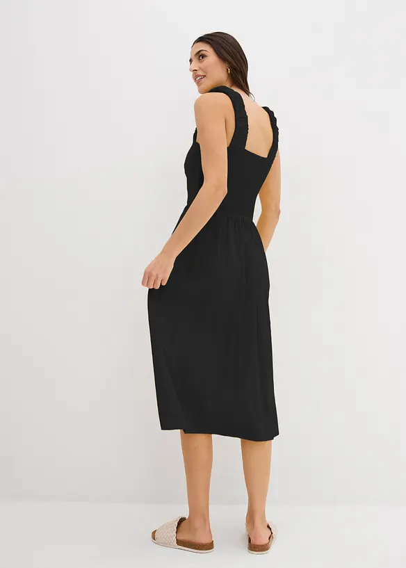 Shirtkleid mit leicht ausgestelltem Saum aus Baumwoll-Viskose-Mix, bonprix