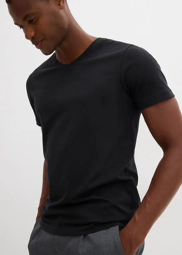 Lot de 5 T-shirts col V, bonprix