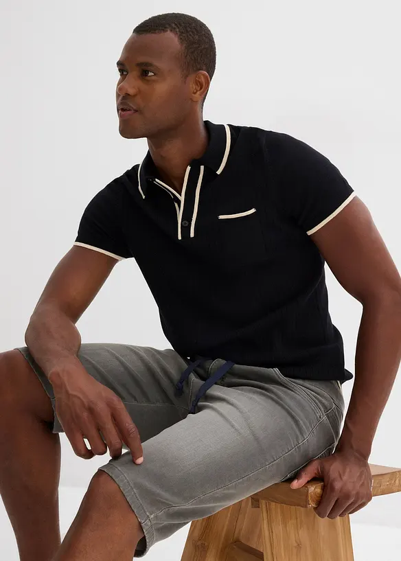 Bermuda confortable en jean et molleton, Regular, bonprix