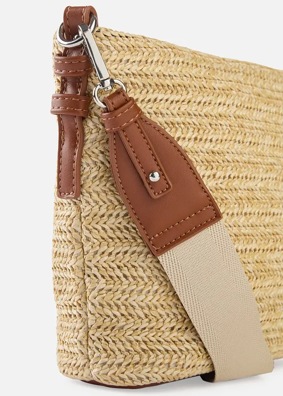 Sac à bandoulière aspect paille, bonprix