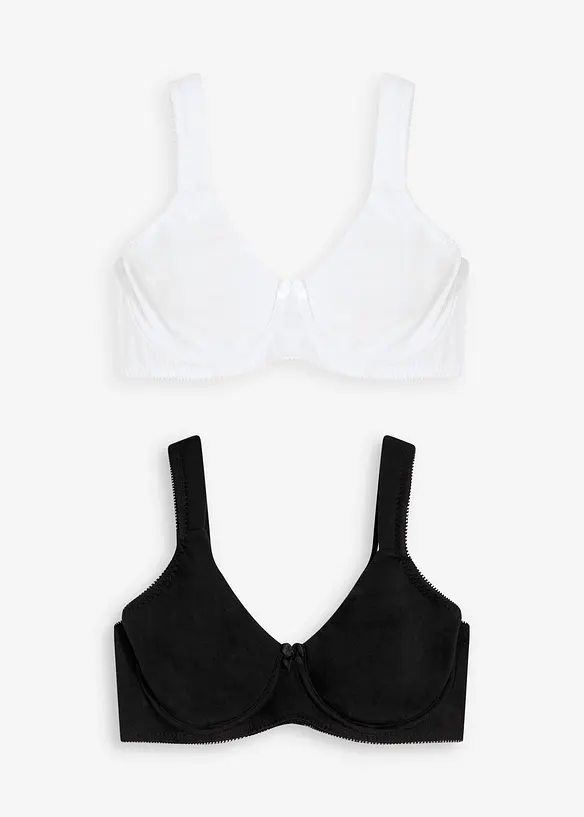 Minimizer T-Shirt BH mit Bügel mit Bio-Baumwolle (2er Pack), bonprix