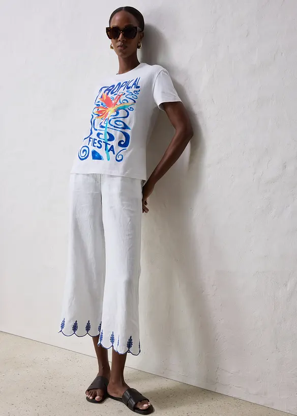 T-shirt en coton et soie, bonprix