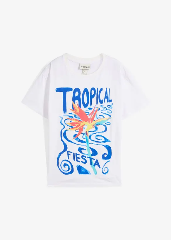 T-shirt en coton et soie, bonprix