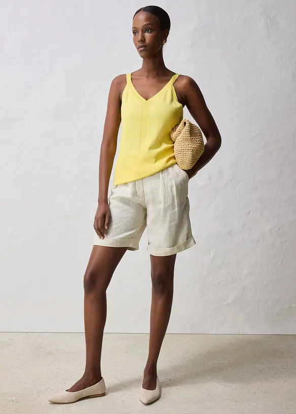Top en maille de coton et soie, bonprix
