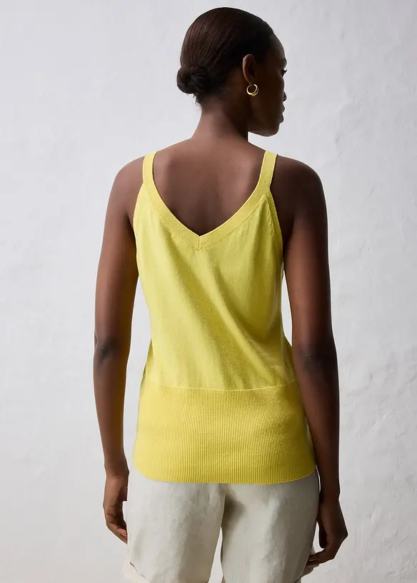 Top en maille de coton et soie, bonprix