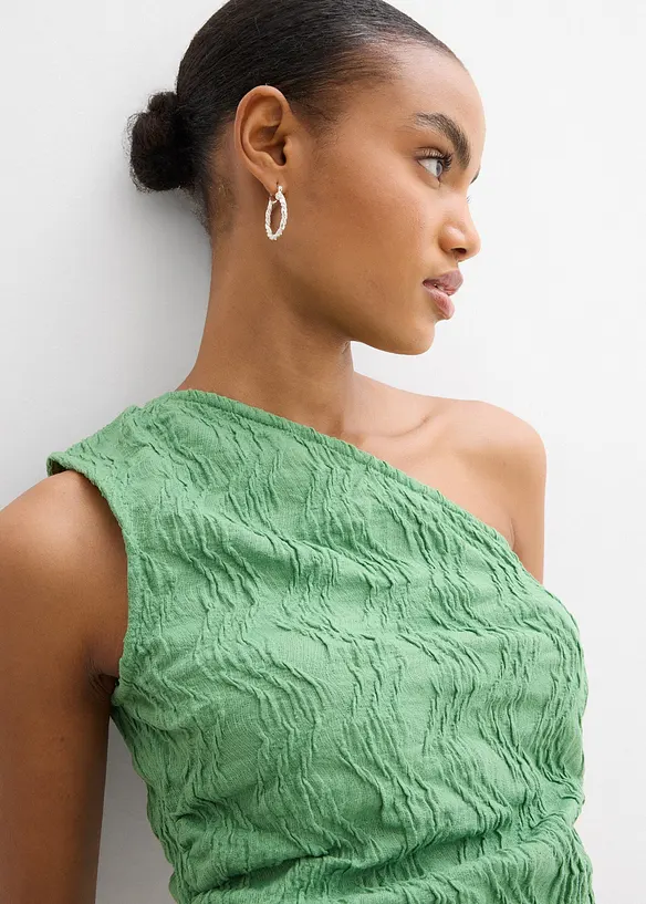 Top asymétrique en matière texturée, bonprix