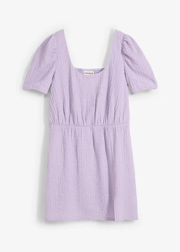 Robe en jersey crêpe texturé, bonprix