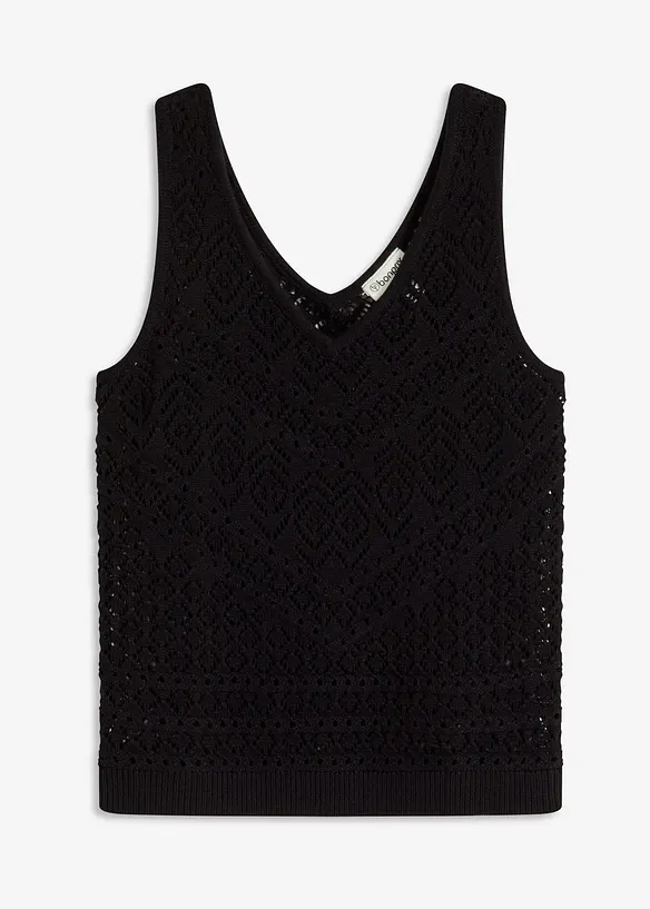 Top en maille ajourée, bonprix