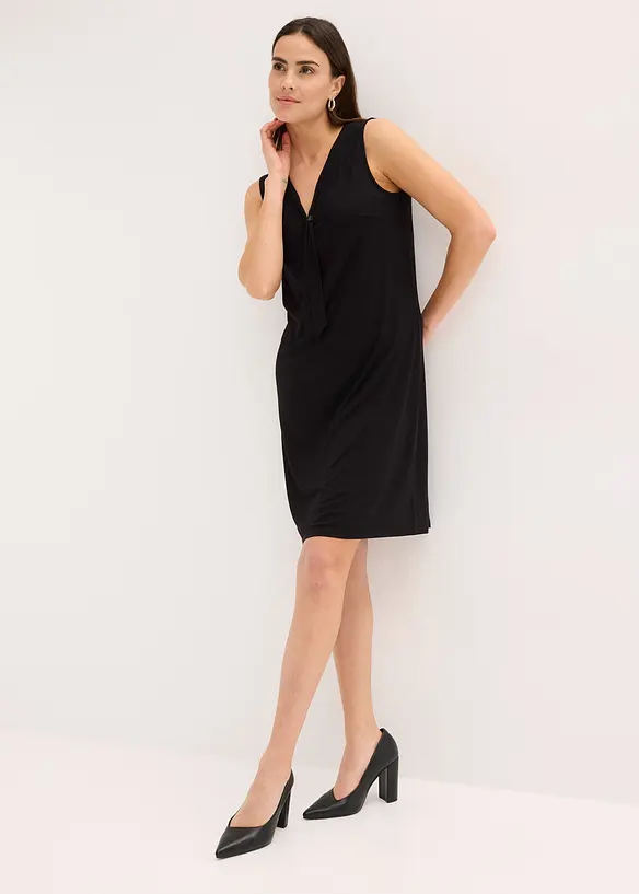 Robe en jersey à col lavallière, bonprix