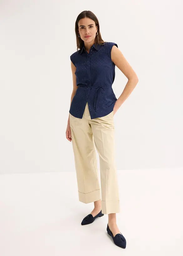 Satinbluse mit Bindeband, bonprix