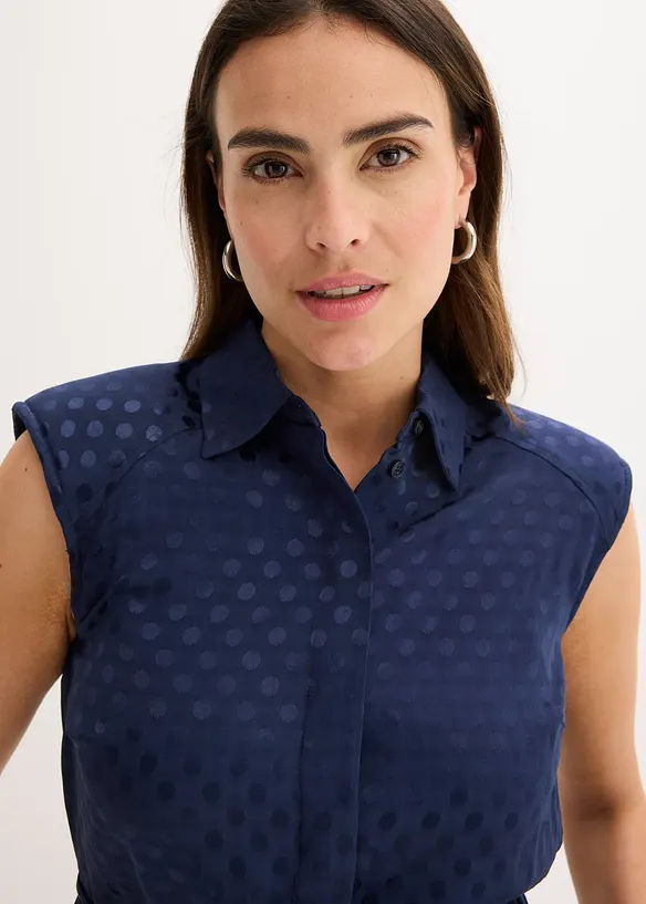 Satinbluse mit Bindeband, bonprix