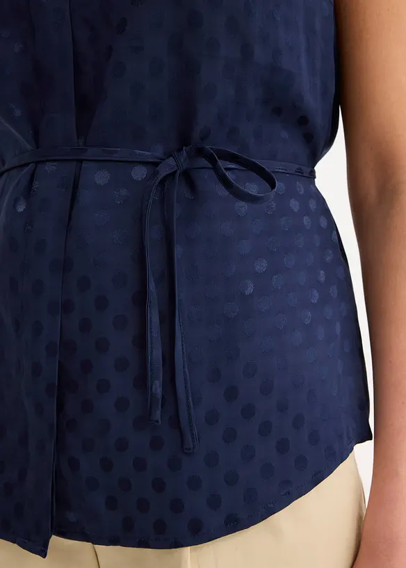 Satinbluse mit Bindeband, bonprix
