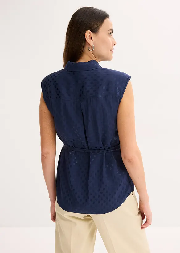 Satinbluse mit Bindeband, bonprix