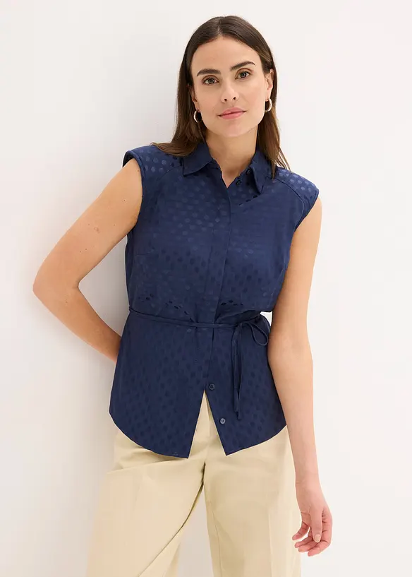 Satinbluse mit Bindeband, bonprix