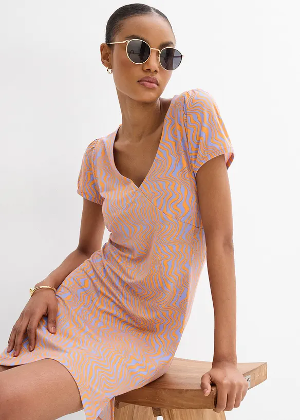 Robe fluide en jersey viscose extensible, bonprix