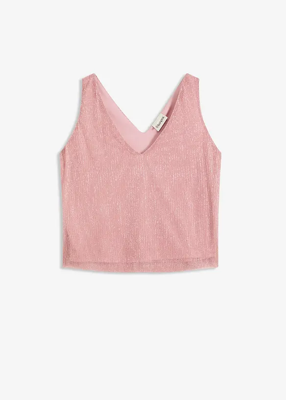 Cropped Top mit tiefem Ausschnitt, bonprix