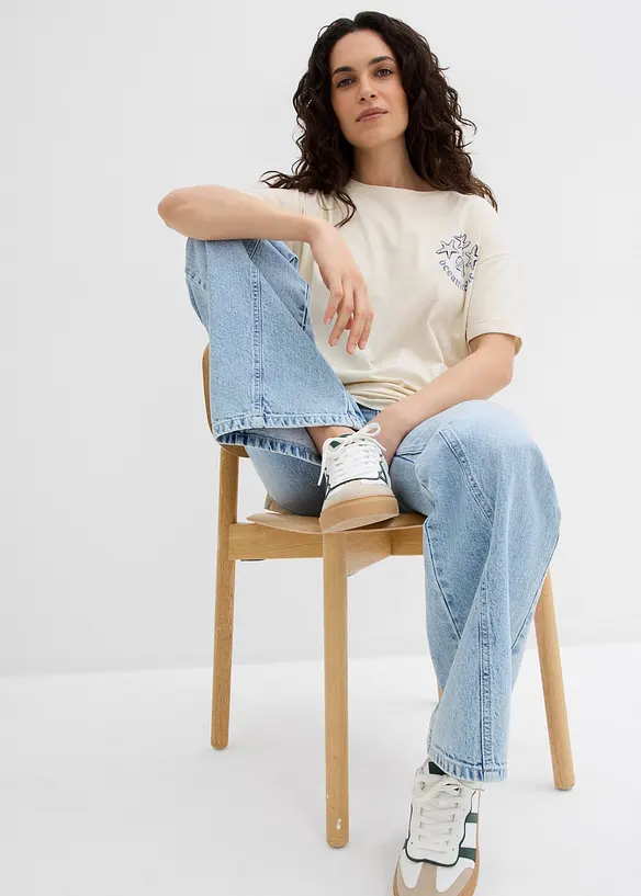 T-shirt boxy 100% coton, bonprix