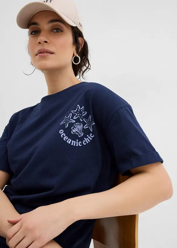 T-shirt boxy 100% coton, bonprix