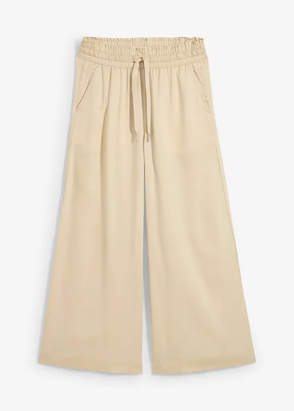 Pantalon 7/8 en Lyocell à taille élastiquée, bonprix