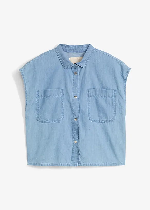 Blouse en jean, coton fluide, bonprix
