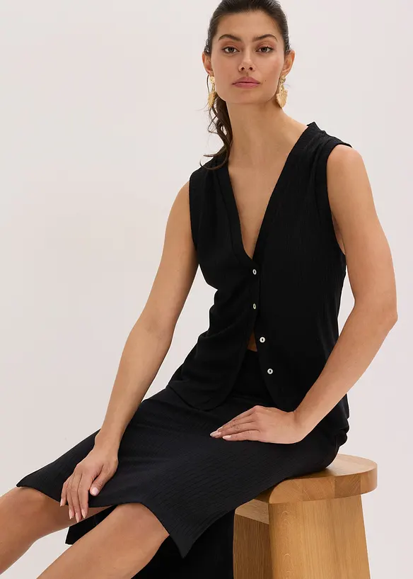 Gilet sans manches en maille, bonprix