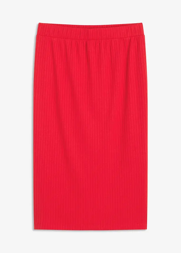 Jupe en jersey côtelé, bonprix