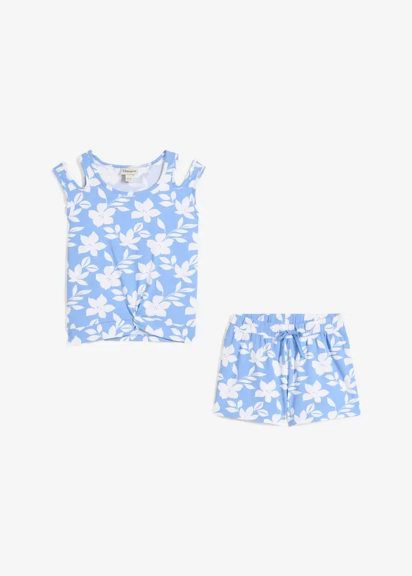 Top jersey et pantacourt (ens. 2 pces, 100 % coton, bonprix