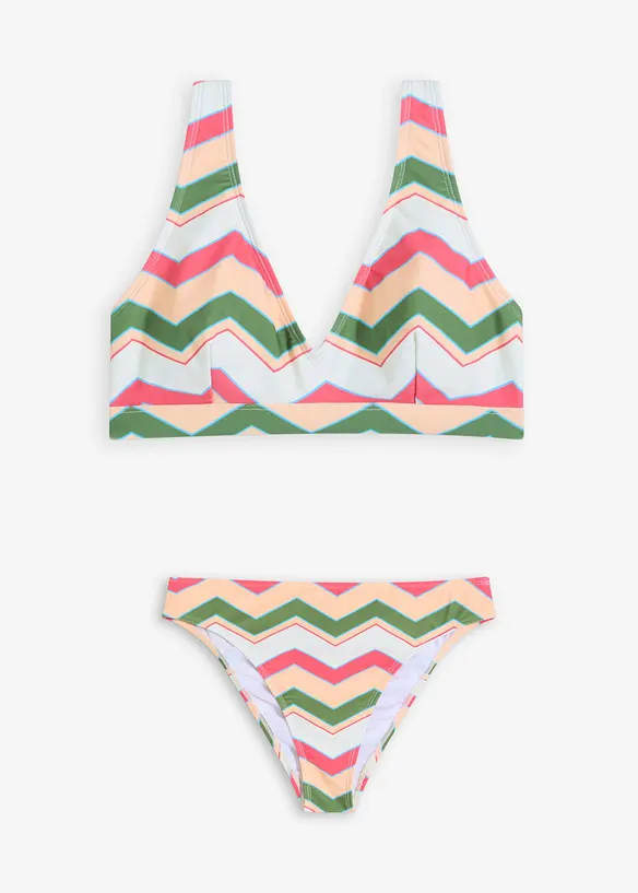 Bikini (ens. 2 pces) avec brassière à col V, bonprix