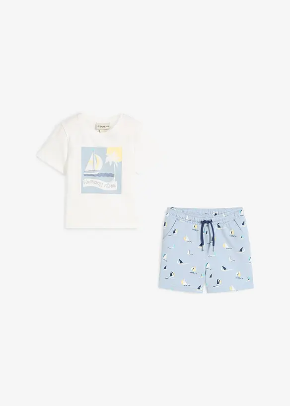 T-shirt et short en coton (ens. 2 pces), bonprix