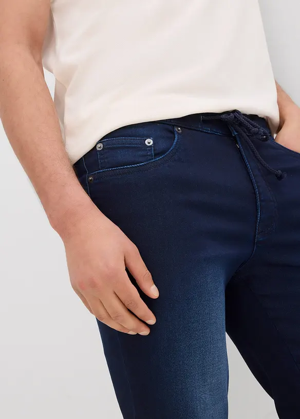 Lot de 2 bermudas en molleton jean, Regular, bonprix