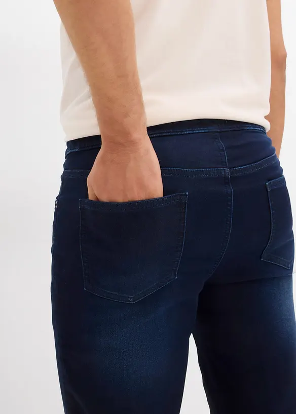 Lot de 2 bermudas en molleton jean, Regular, bonprix