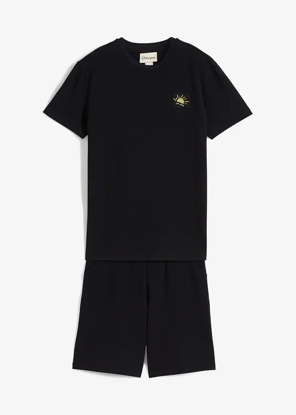 T-shirt et short coton garçon (ens. 2 pces), bonprix