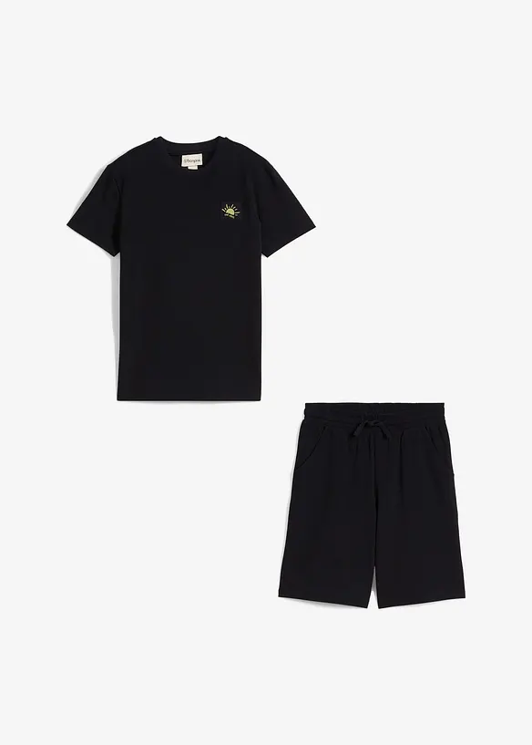 T-shirt et short coton garçon (ens. 2 pces), bonprix