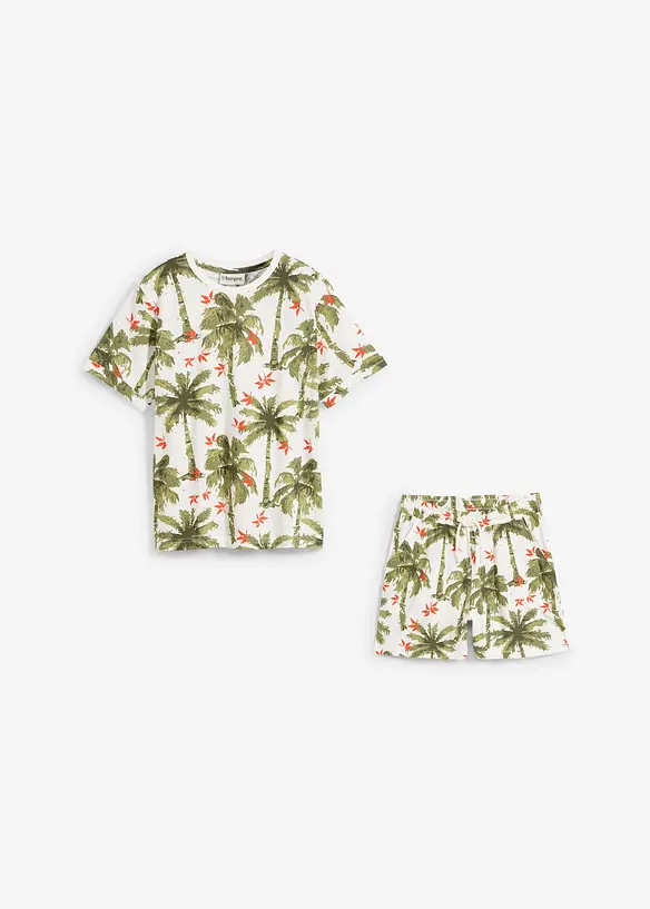 T-shirt et short (ens. 2 pces) en maille piquée de coton, bonprix