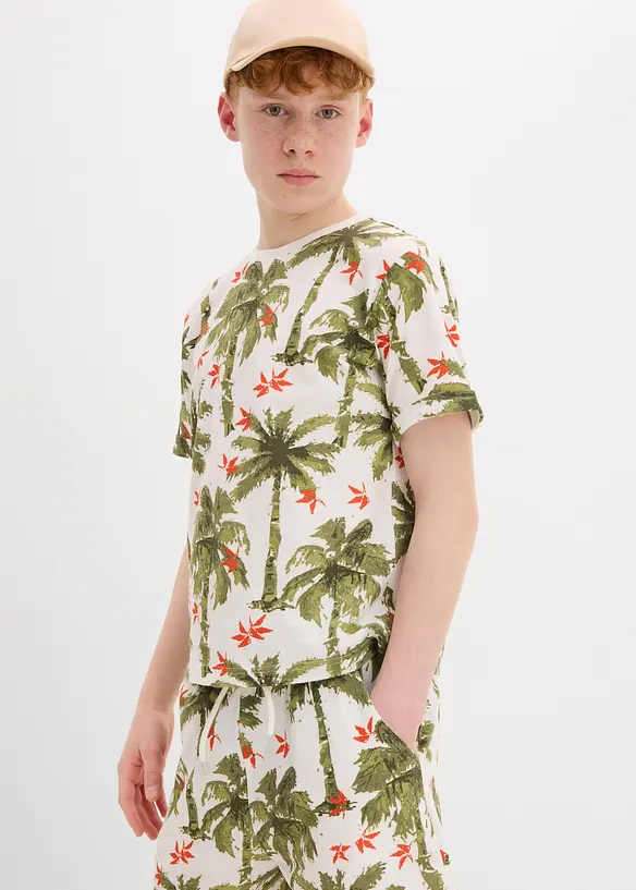 T-shirt et short (ens. 2 pces) en maille piquée de coton, bonprix