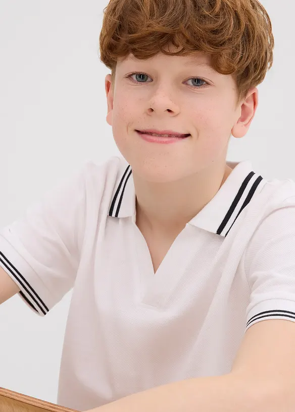 Polo en maille piquée de coton, bonprix