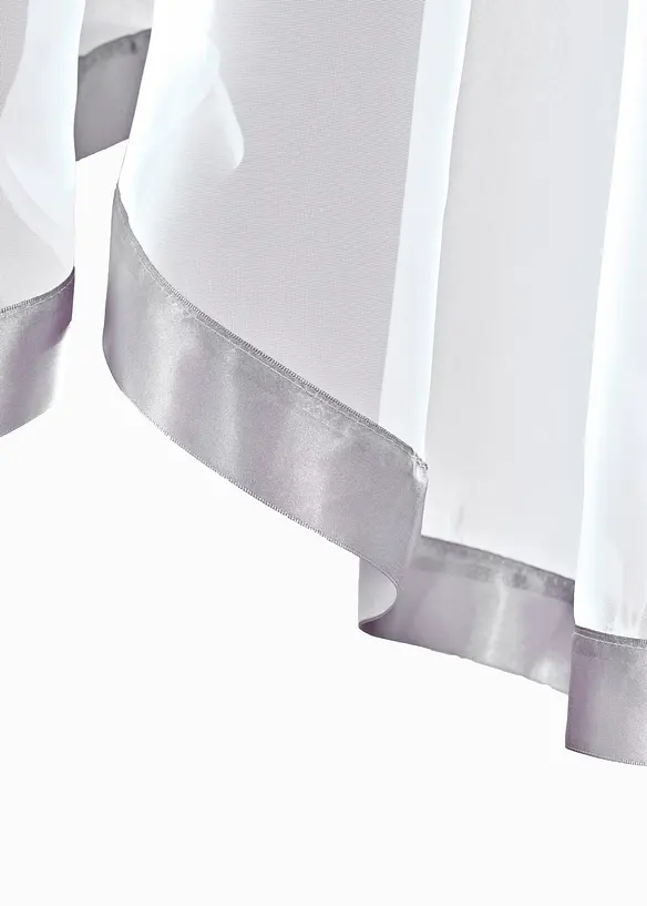 Store ondulé avec bordure en satin et polyester recyclé, bonprix