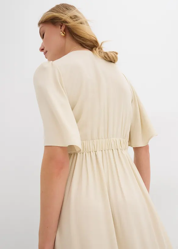 Maxi-Stufenkleid aus fließender Viskose, bonprix