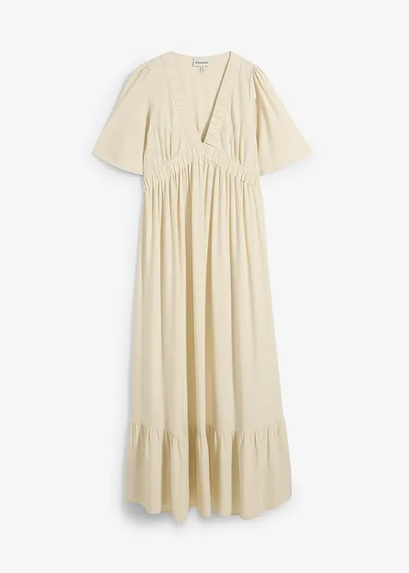 Maxi-Stufenkleid aus fließender Viskose, bonprix